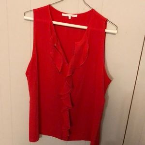 Bright red blouse